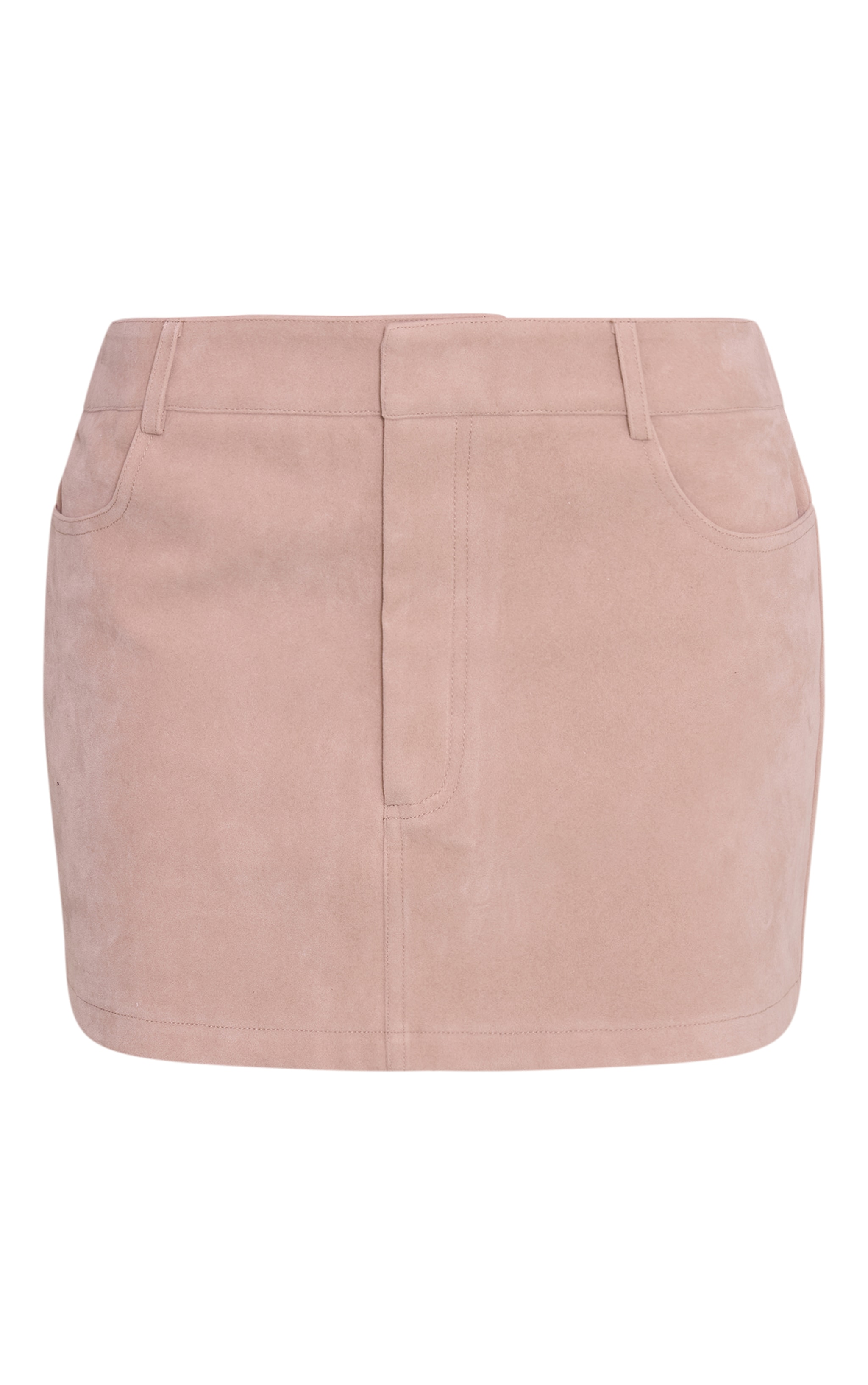 Sand Suede Pocket Detail Mini Skirt image 6
