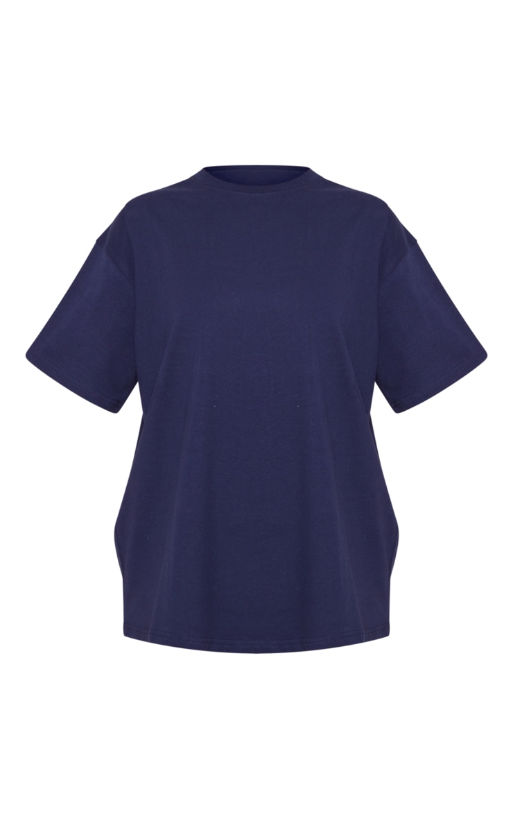 Navy Cool Girl Club Puff Print T Shirt image 5