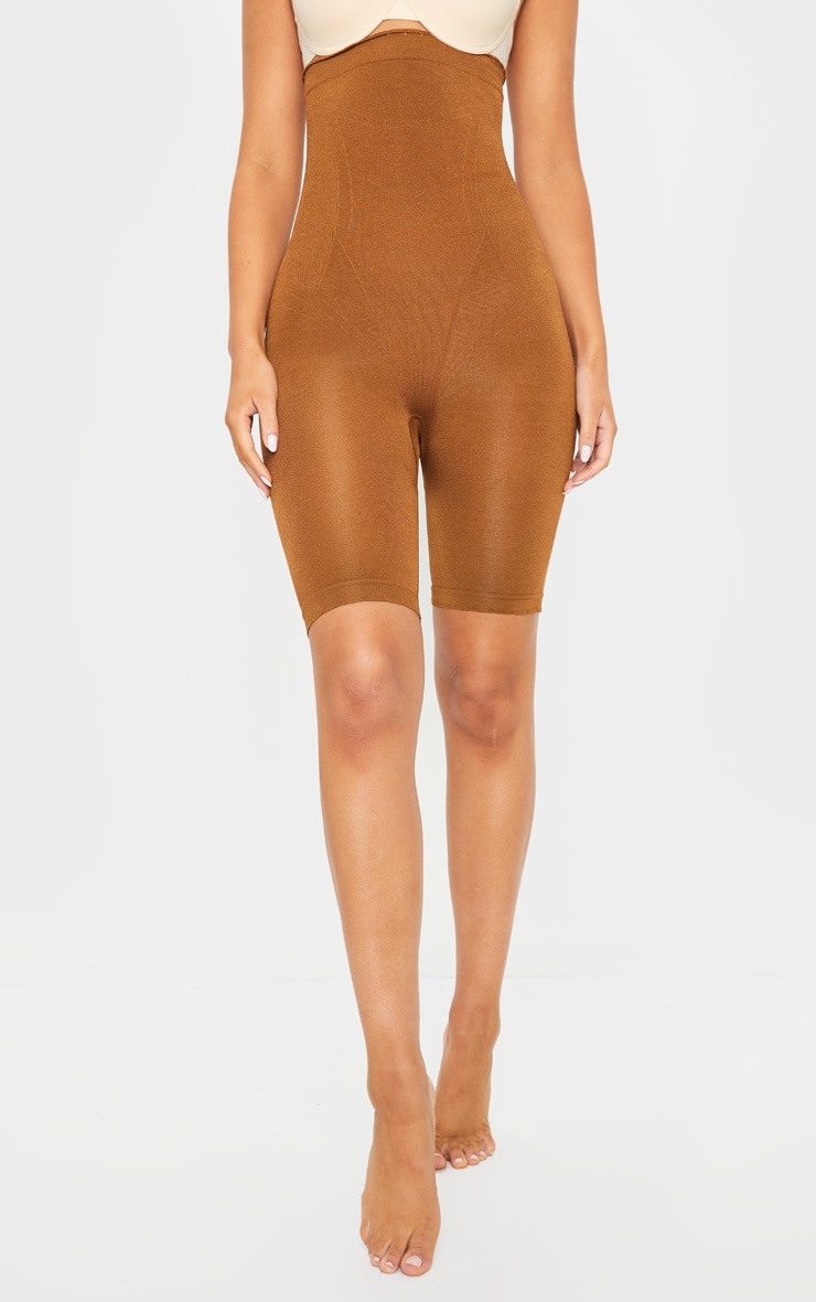 Brown Bum Lift Shapewear High Waisted Short PrettyLittleThing Brown Bum Lift Shapewear High Waisted Short PrettyLittleThing