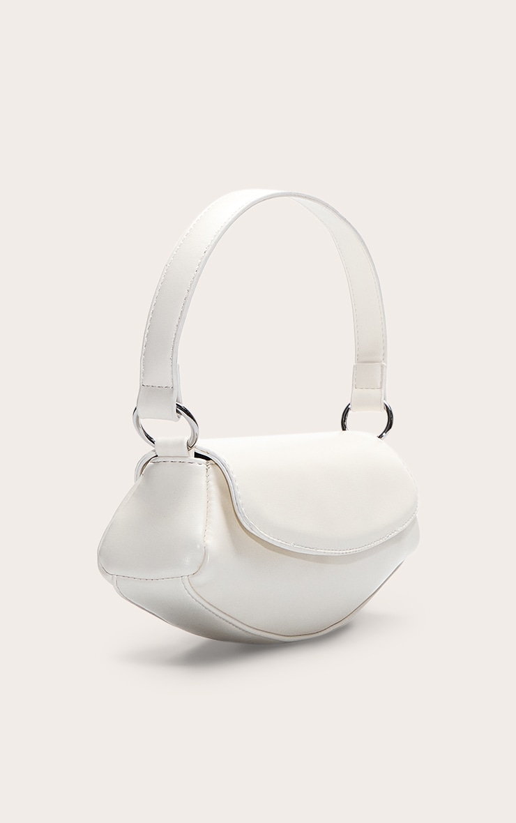Sac Bandoulière Courbe Slim en PU Off White image 2