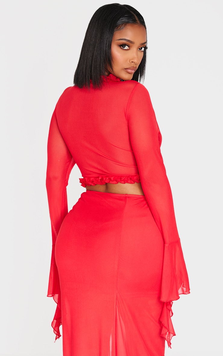 Flared sleeve ribbon and frill zip tops – AVENCHUMU