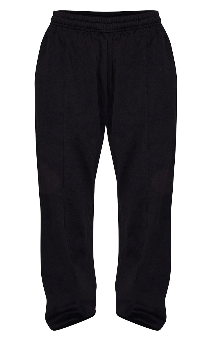 Black Pintuck Oversized Cuffed Track Pant image 5