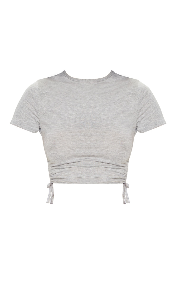 Ruched side crop top clearance