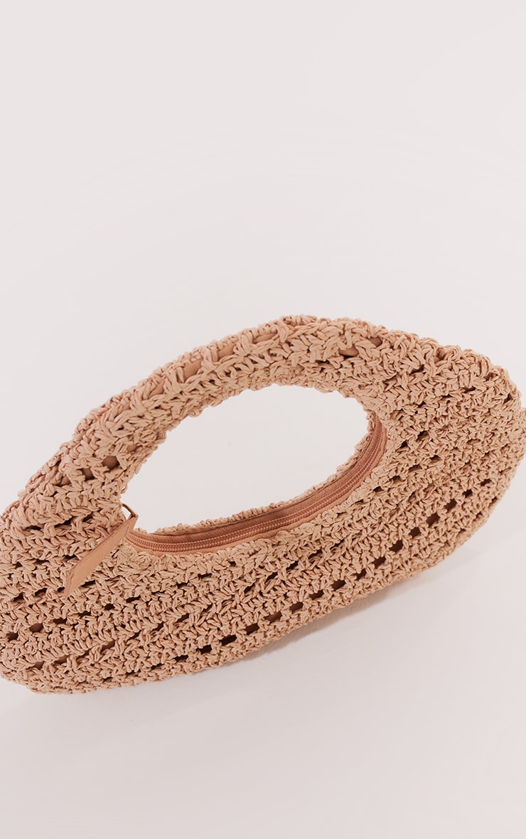 Natural Raffia Woven Rounded Handbag image 3