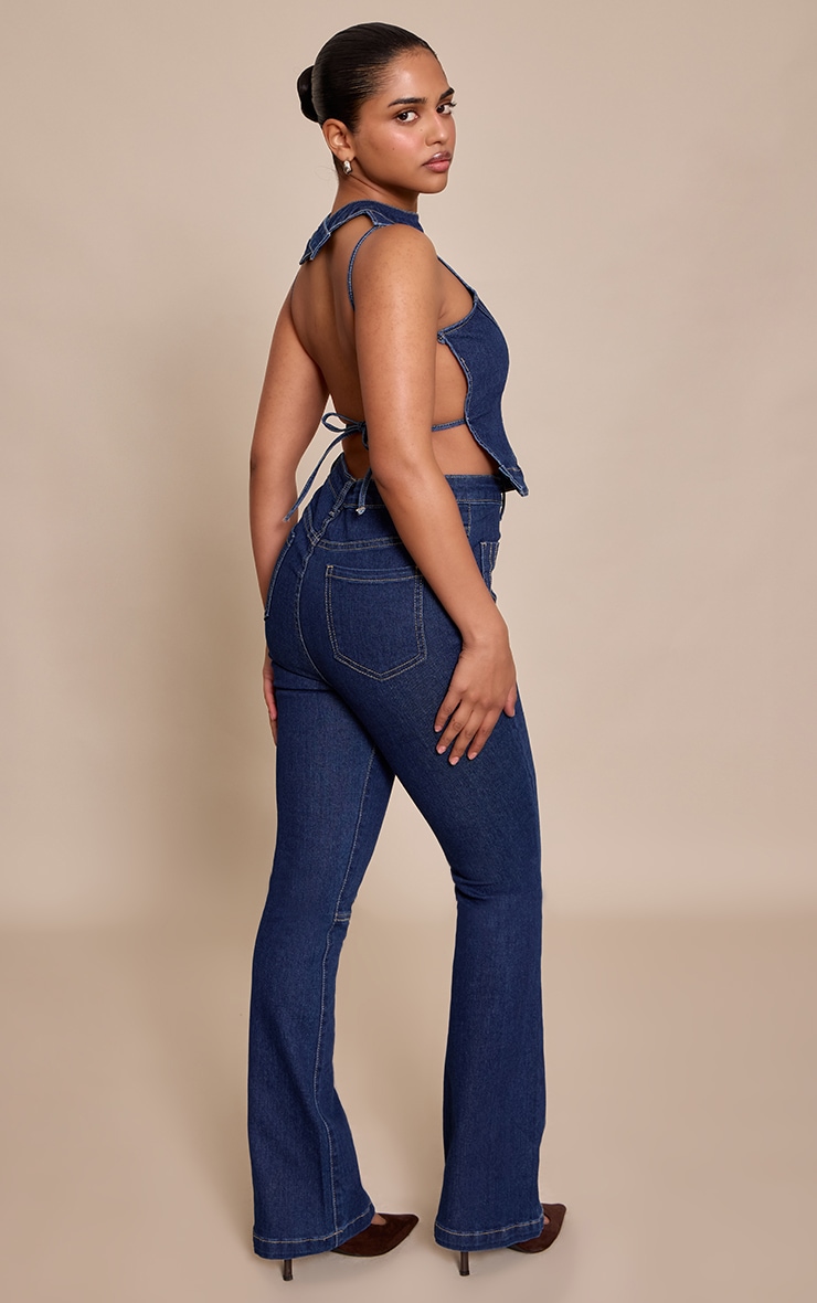 Petite Jean flare ajusté indigo image 3