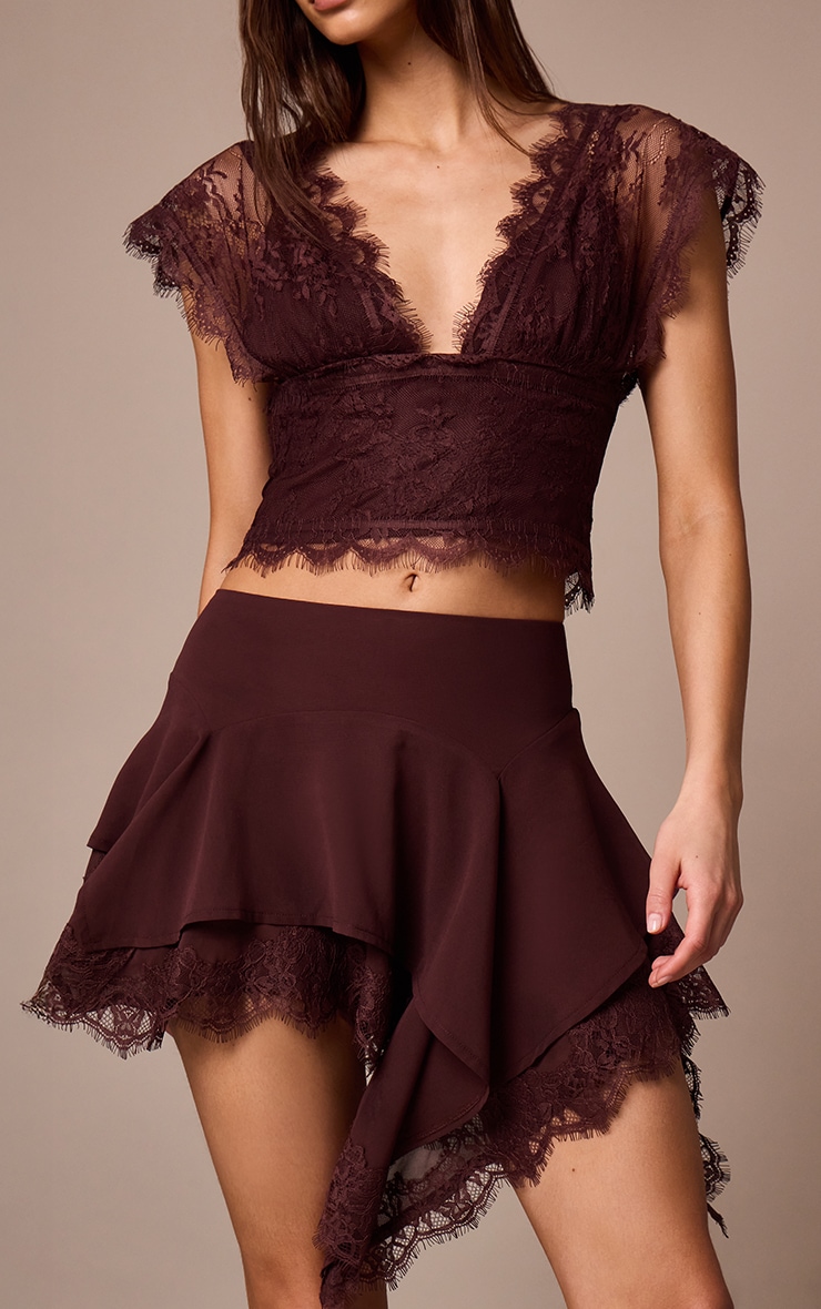 【INCHANT ME】Chiffon Layered Mini Skirt Sage Chiffon Layered Mini Skirt | Co-ords