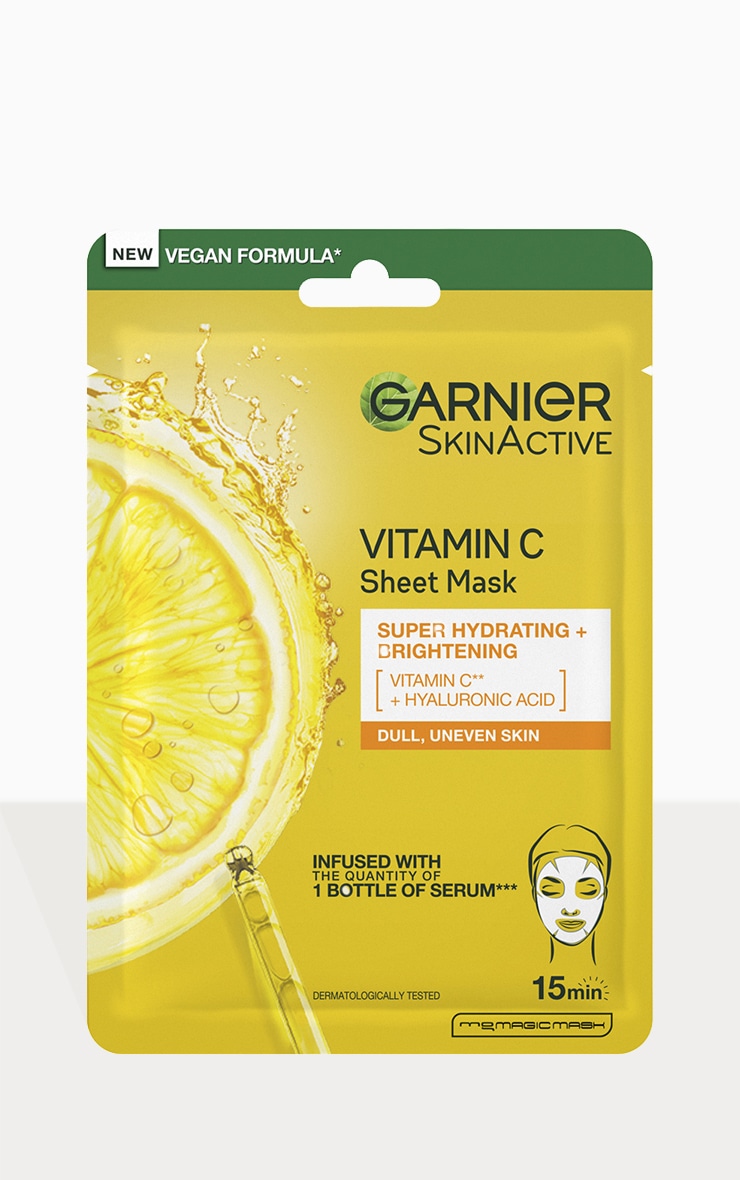 Garnier Moisture Bomb Vitamin C Sheet Mask, Clear