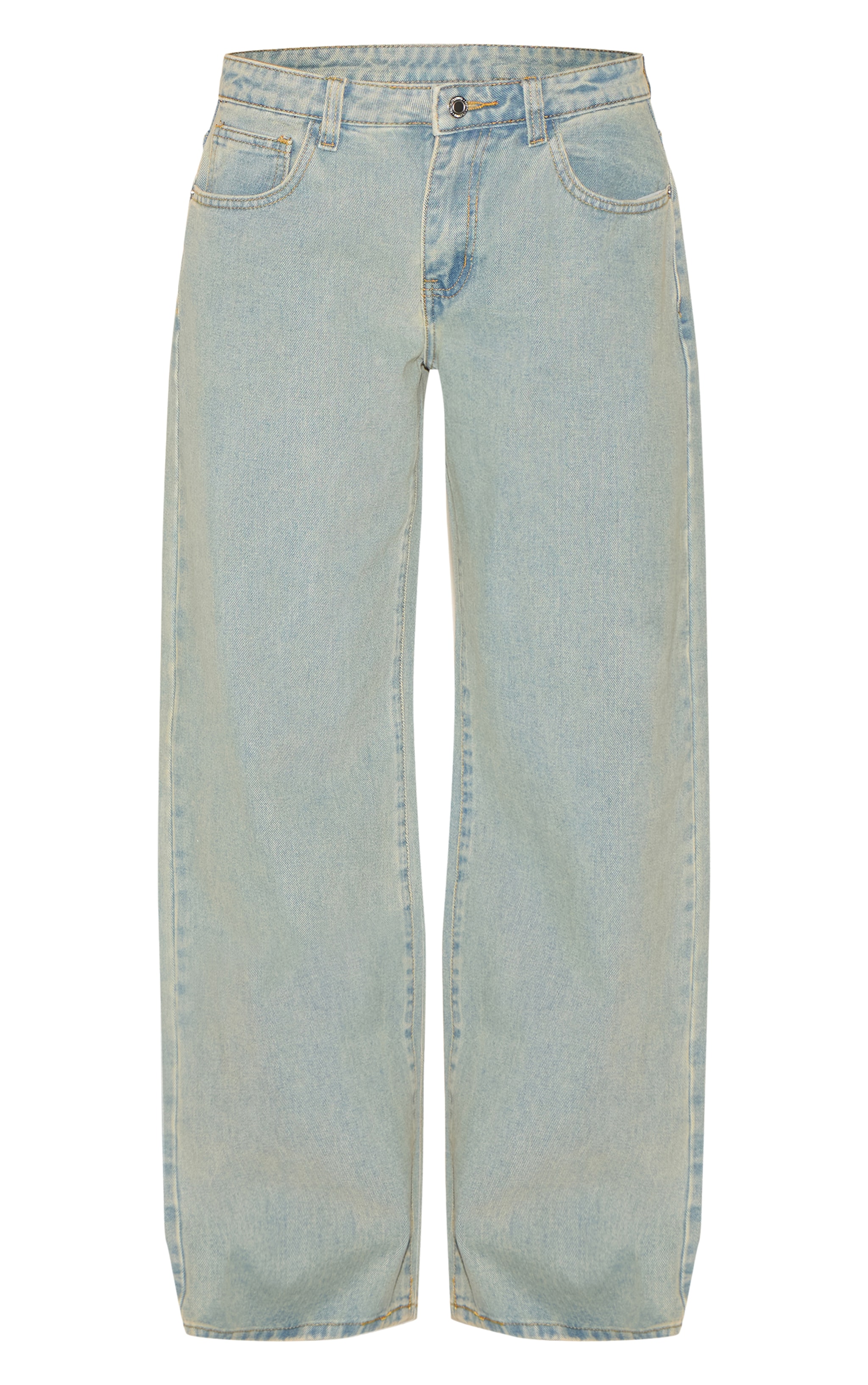 Light Vintage Low Rise Wide Leg Jeans image 5