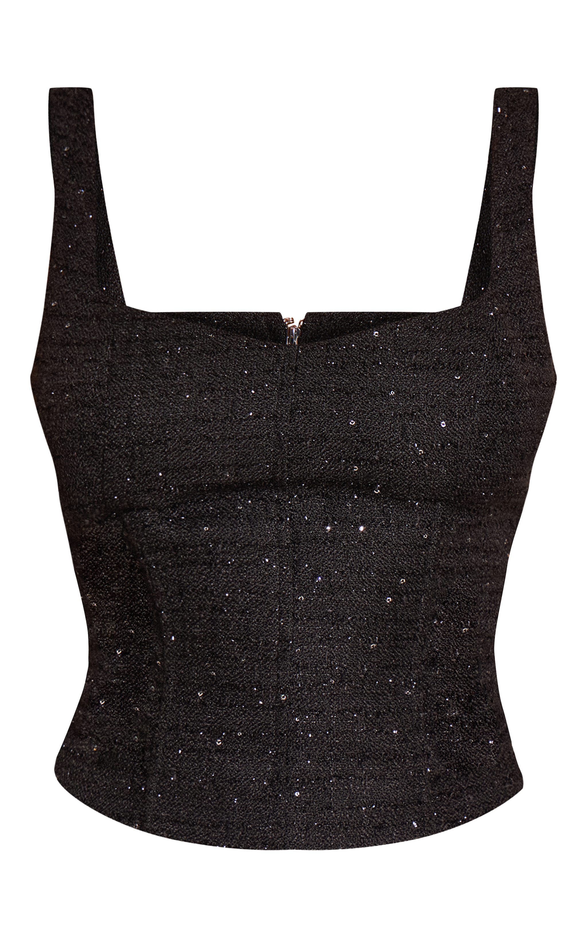 Black Sequin Boucle Corset  image 5