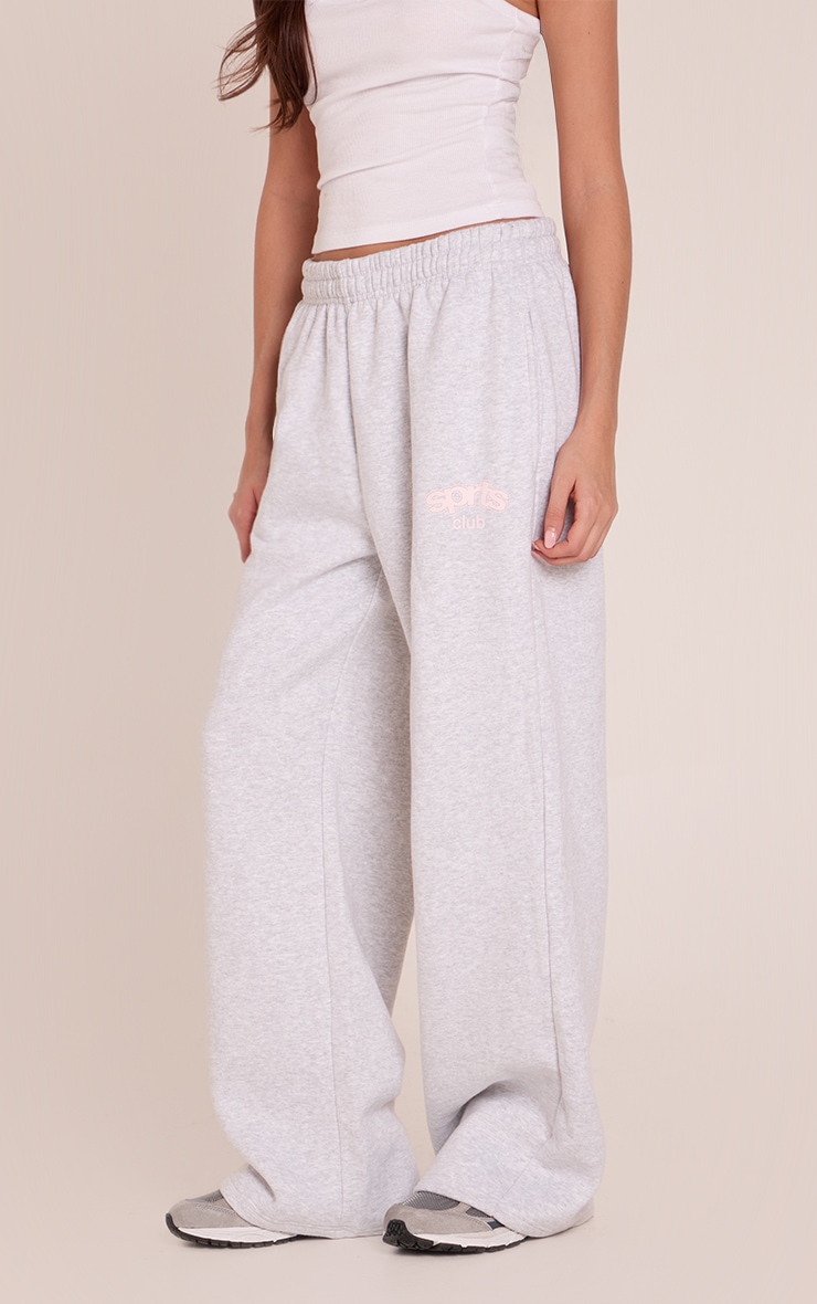 Ash Grey PLT Sports Club Straight Leg Sweatpants image 2