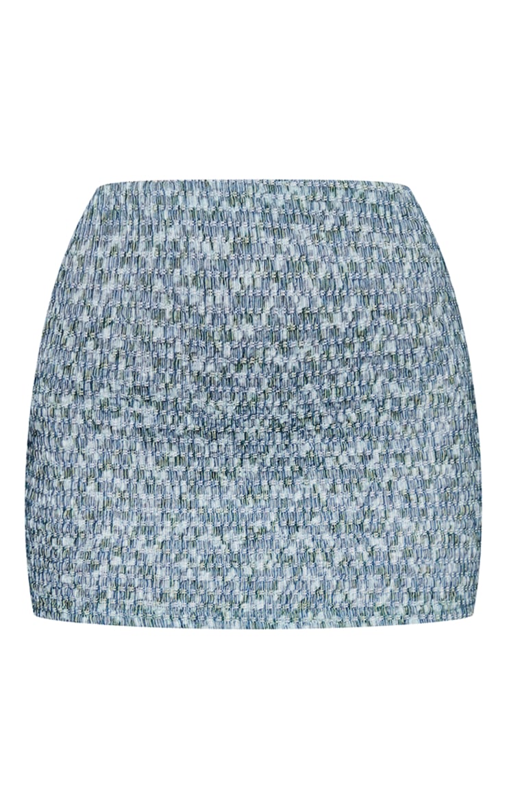 Dark Green Marl Textured Jersey Micro Mini Skirt image 6