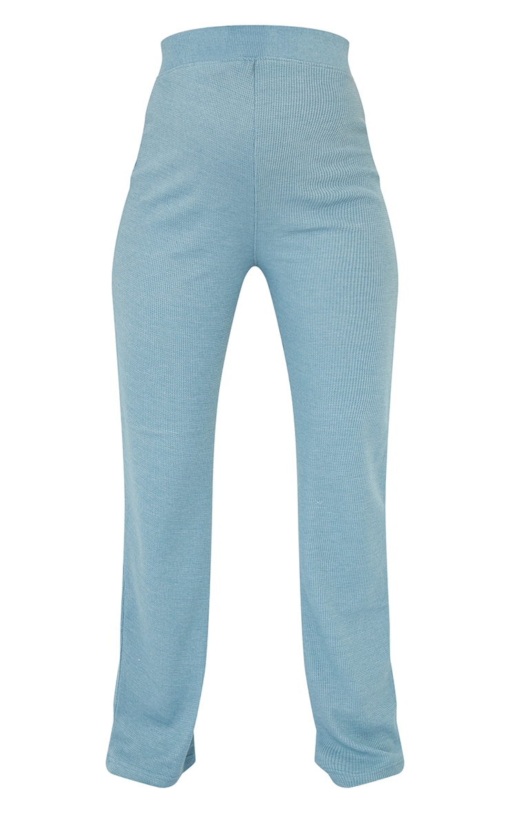 Maternité Pantalon de grossesse ample bleu en maille gaufrée image 5