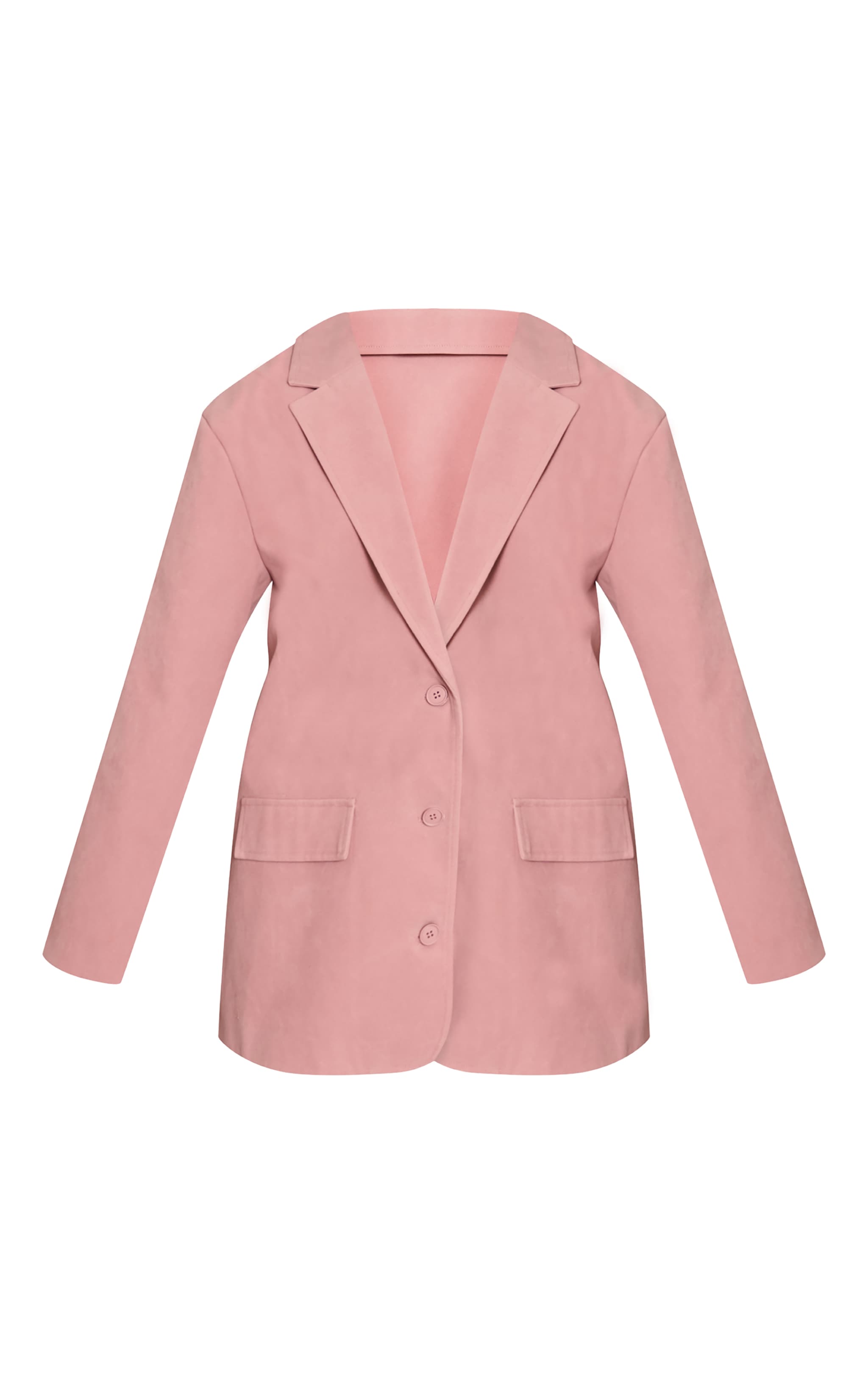 Robe blazer structurée en suédine rose image 5