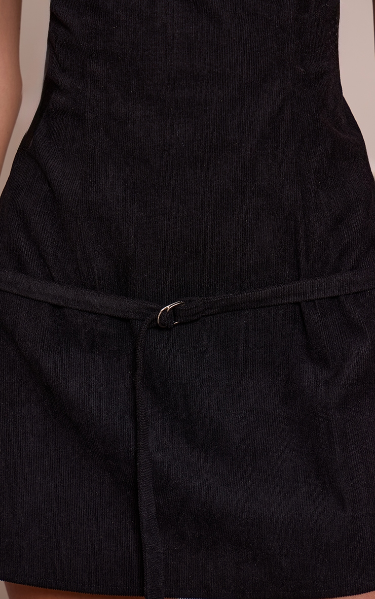 Black Cord Belt Detail Bodycon Dress image 4