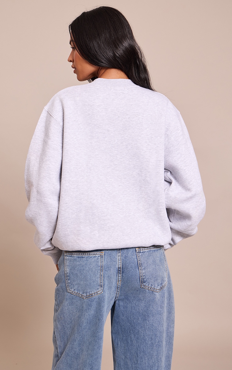Tall Ash Grey Oversized Crew Sweatshirt image 2