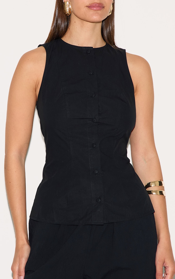 Noir veste longue image 4