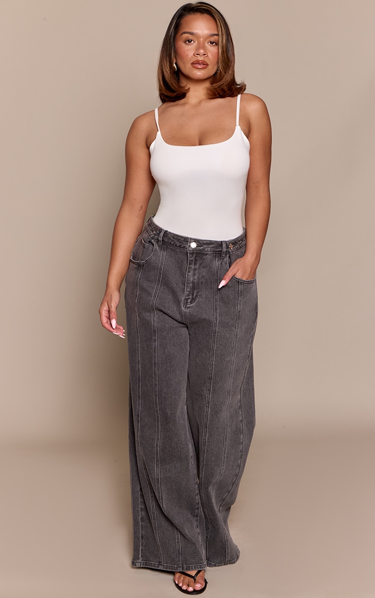 Shape White Sculpt Strappy Built In Bra Bodysuit image 3