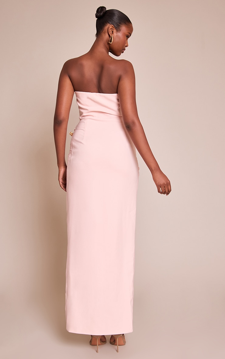 Longue tissée rose cendré à détail drapé image 2