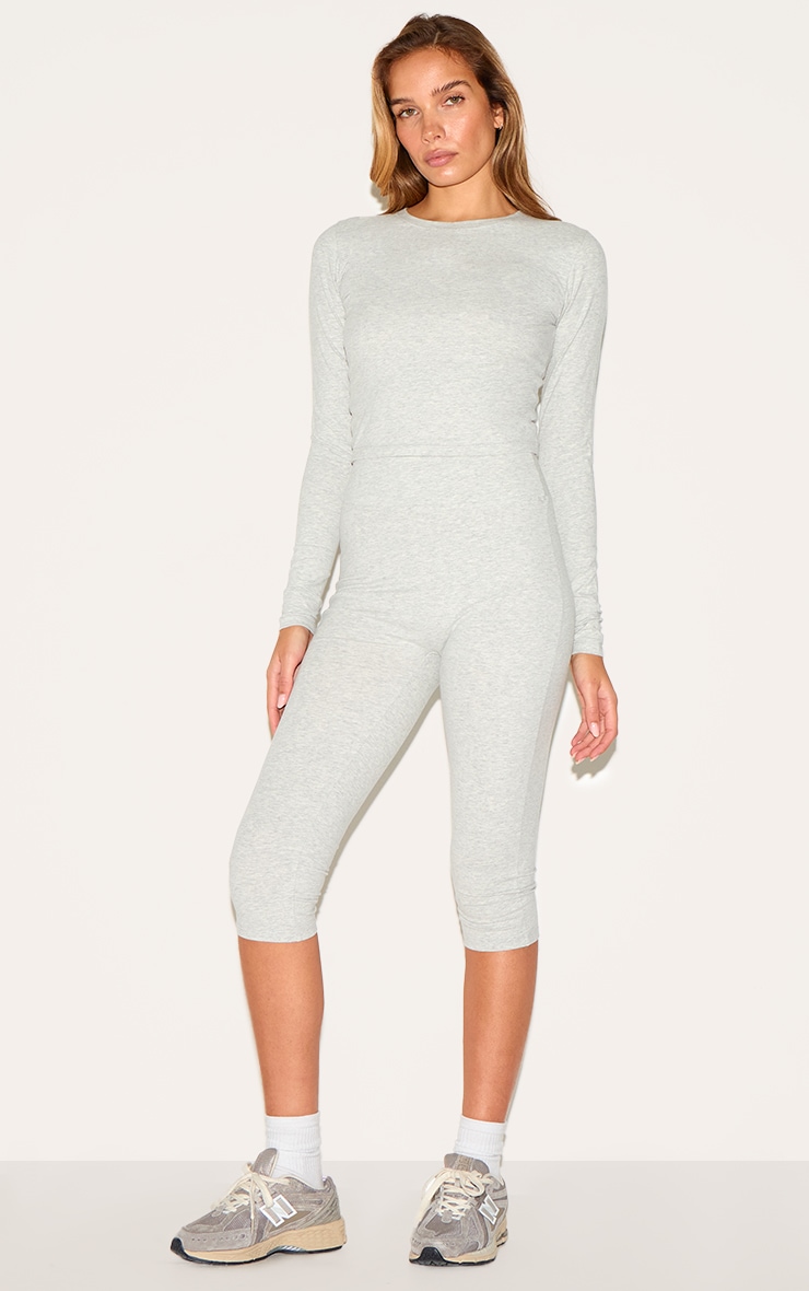 Ash Grey Sculpt Pedal Pusher Leggings image 1