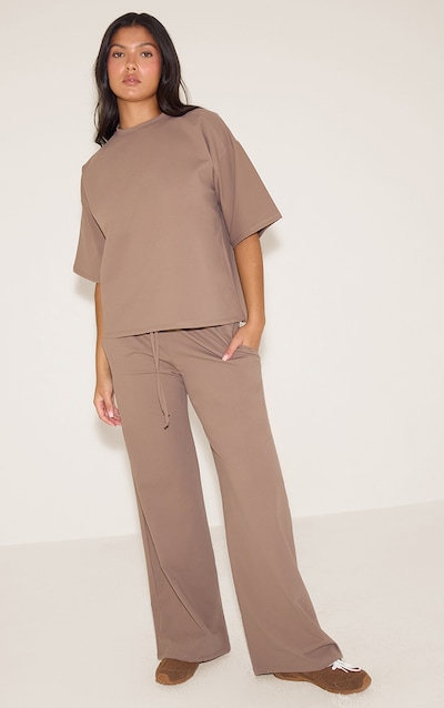 Chocolate Interlock Straight Leg Pants