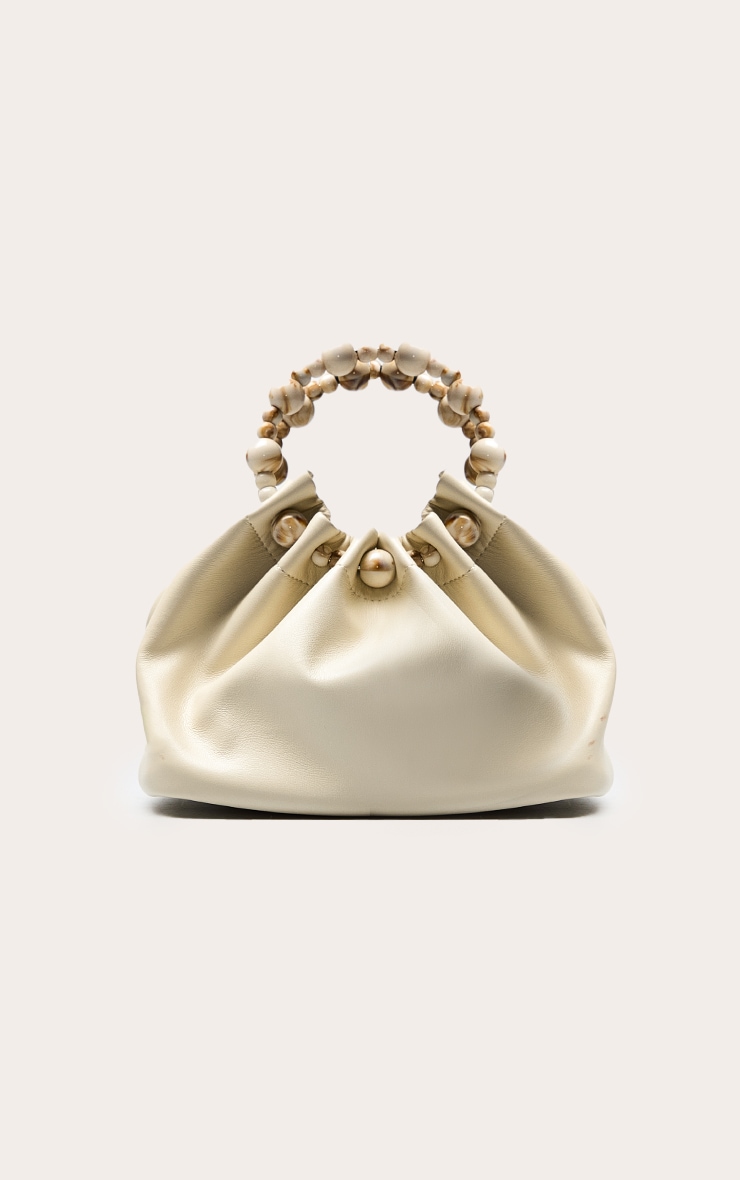 Cream Beaded Handle Grab Bag image 2