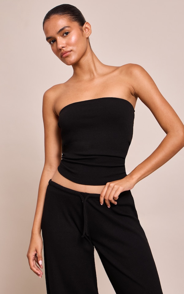 Black Bandeau Top