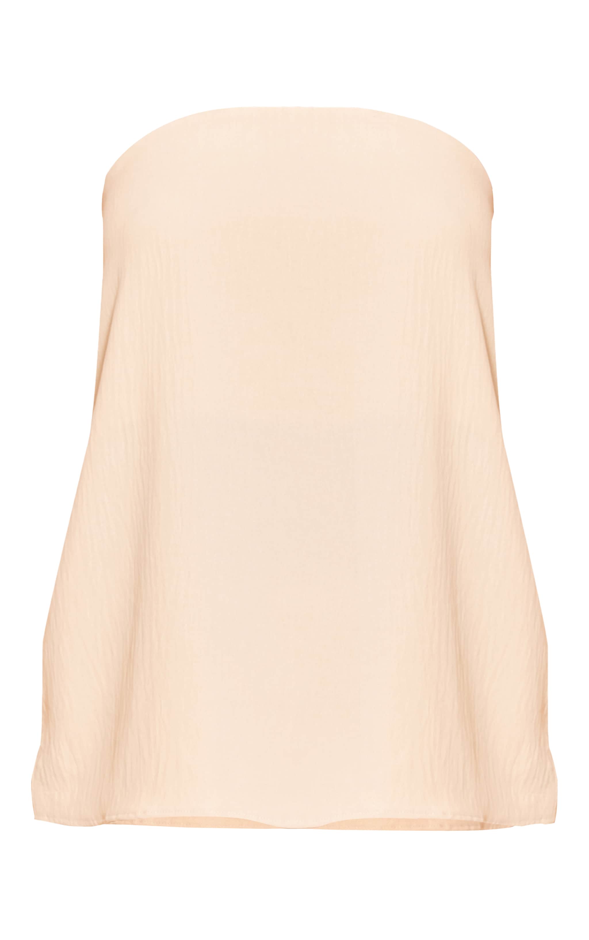 Cream Woven Long Bandeau Top image 5