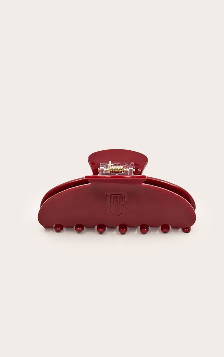 Burgundy PLT Branded Claw Clip image 2