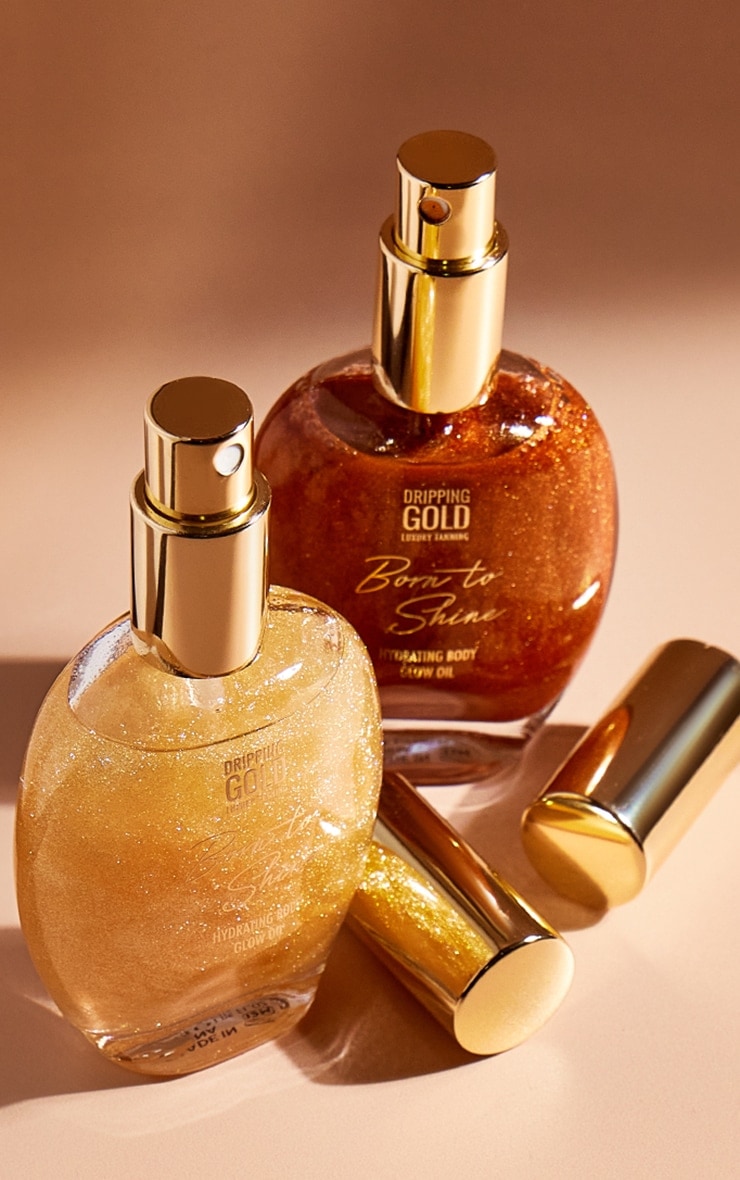 Dripping Gold Born to Shine Hydrating Body Glow Oil Bronze image 2