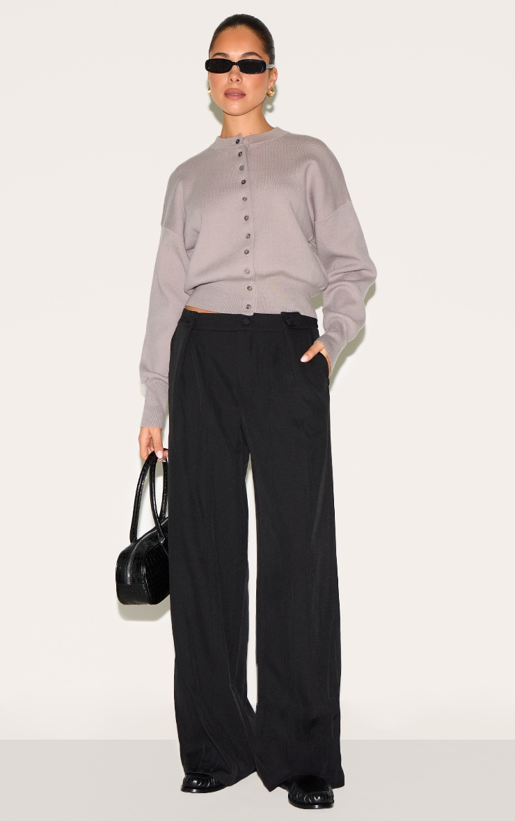 Black Adjustable Waist Tailored Pants image 2
