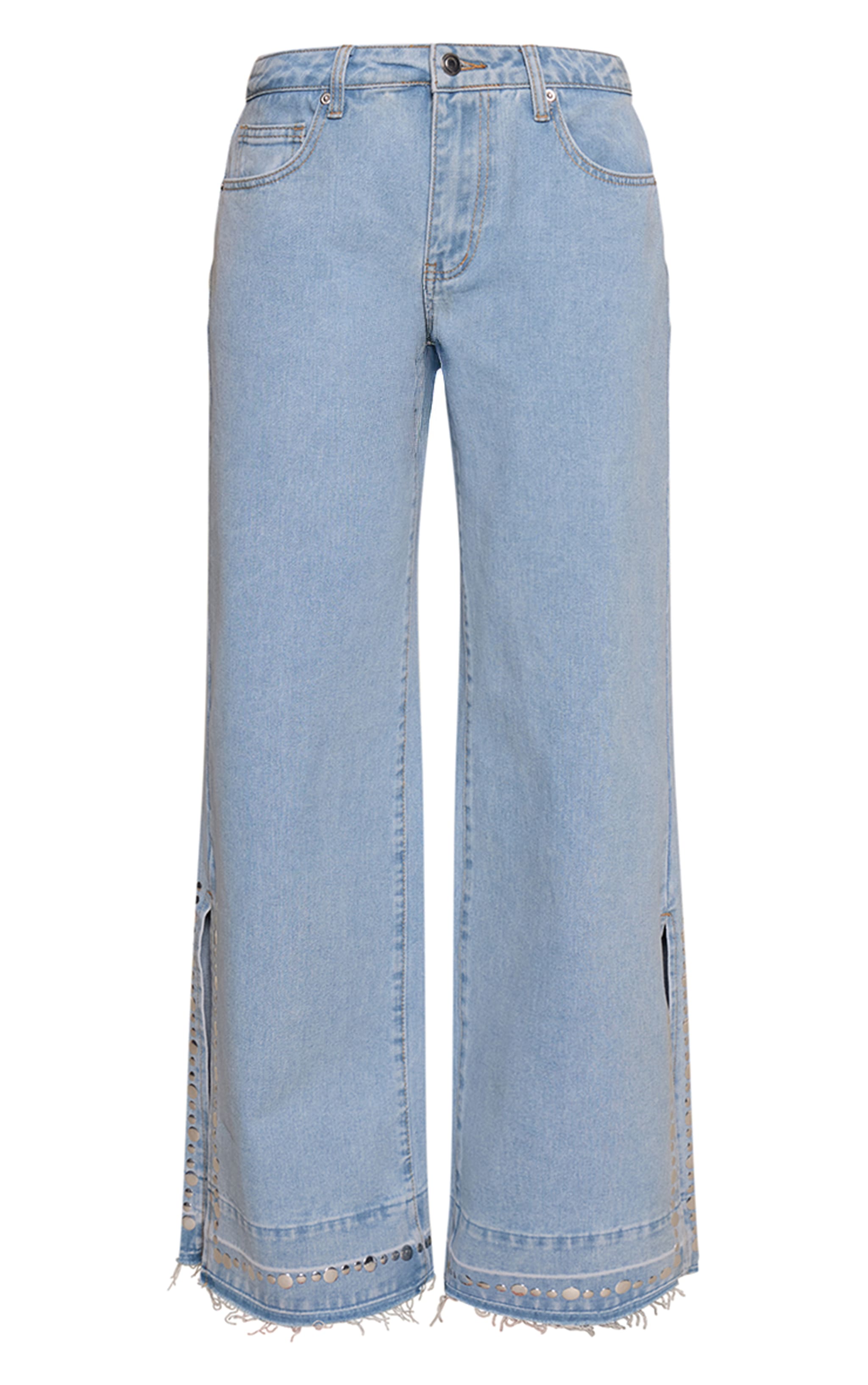 Vintage Studded Split Hem Jeans image 5