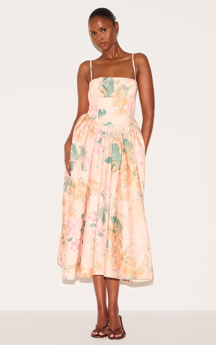 Abstract Print Spaghetti Strap High Slit Ruched Dress Spaghetti Straps Yellow Ruched Long Dress with Slit PollyBoutique Abstract Print Spaghetti Strap High Slit Ruched Dress Spaghetti Straps Yellow Ruched Long Dress with Slit PollyBoutique