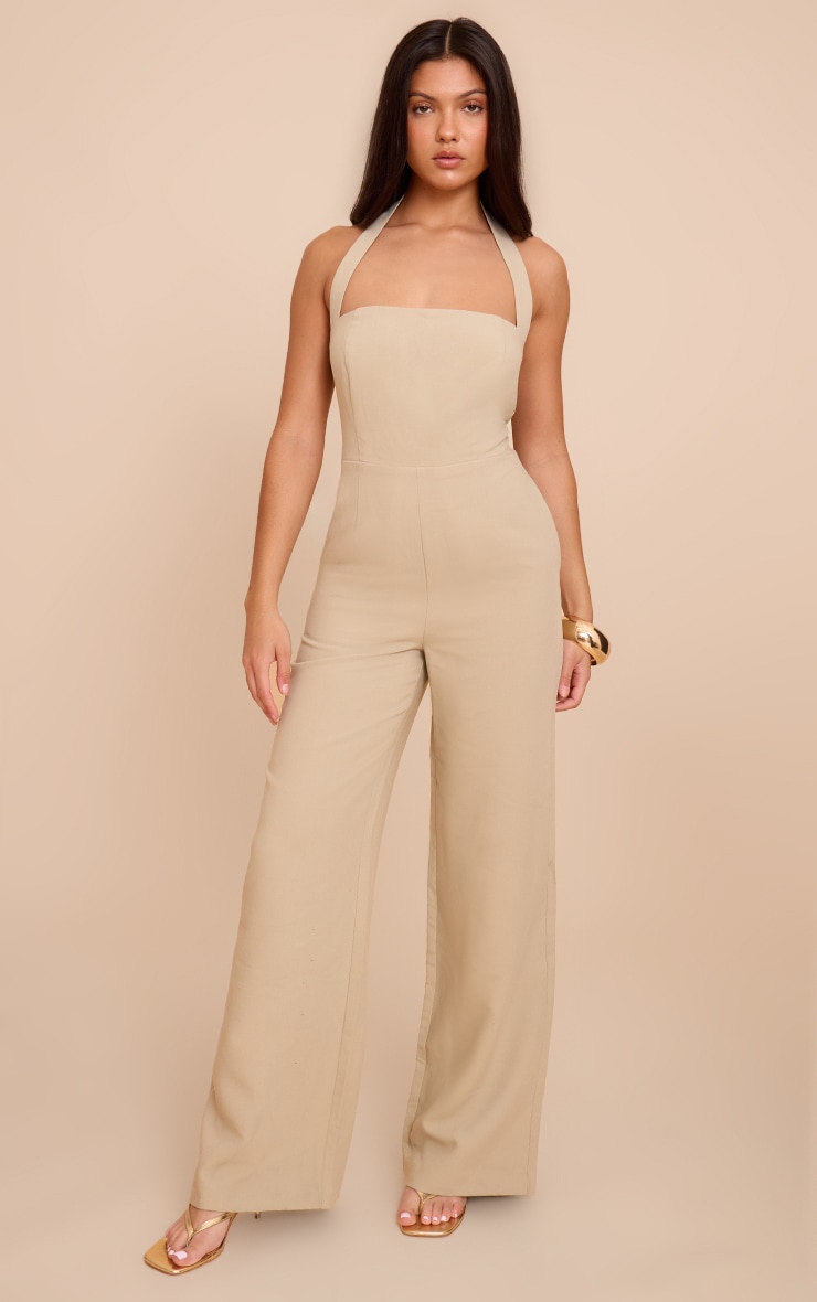 Sage Premium Woven Halterneck Straight Leg Jumpsuit image 3