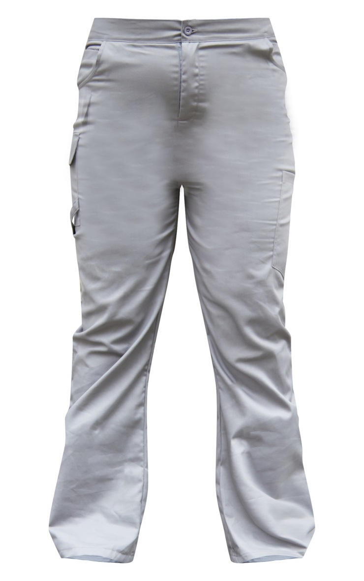 Plus Pantalon large cargo gris anthracite taille basse image 5