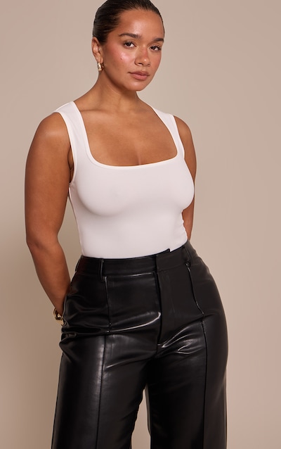 Shape White Sculpt Square Neck Bodysuit