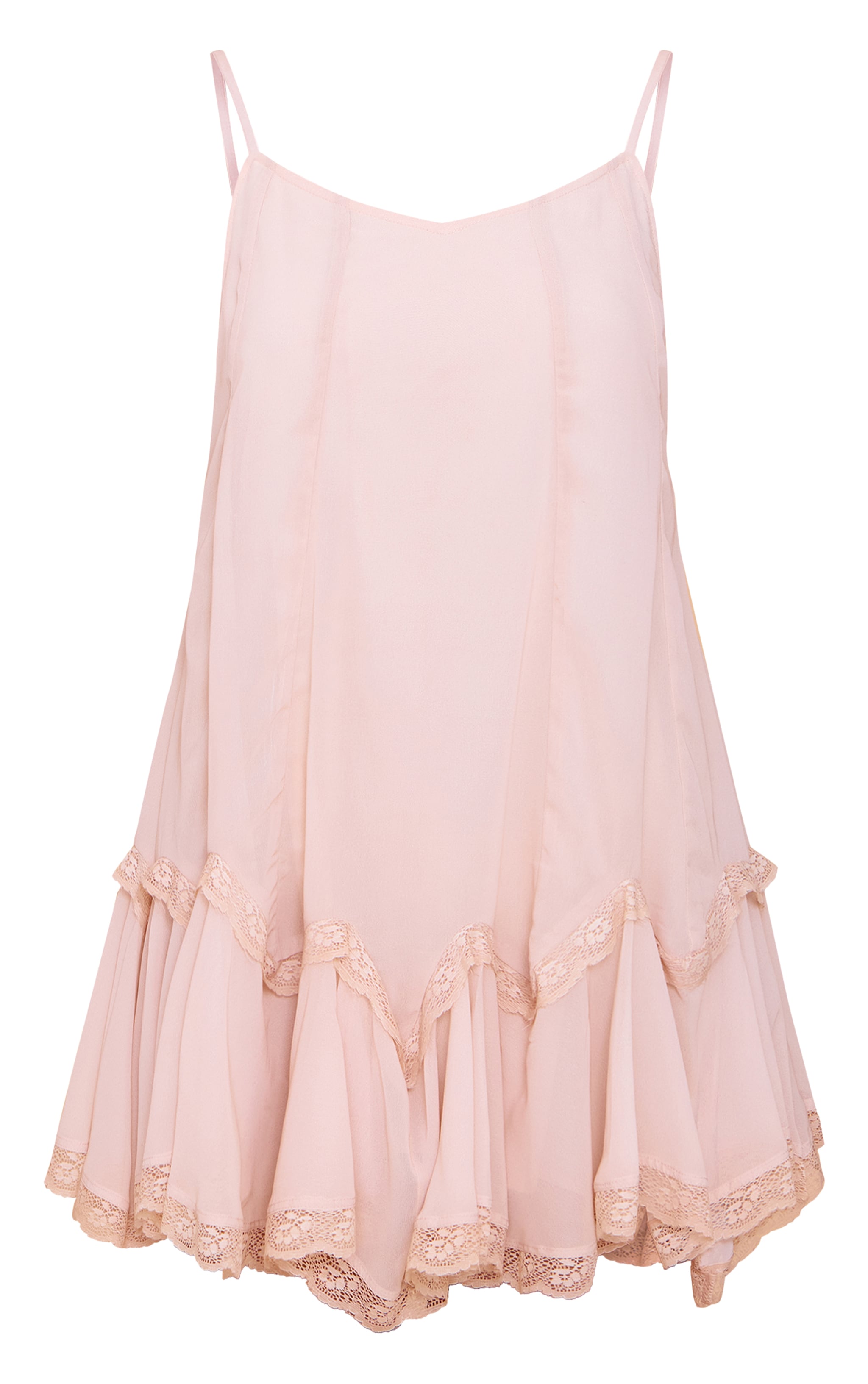 Cami Mini Robe en Dentelle couleur Rose mousseline de soie image 5