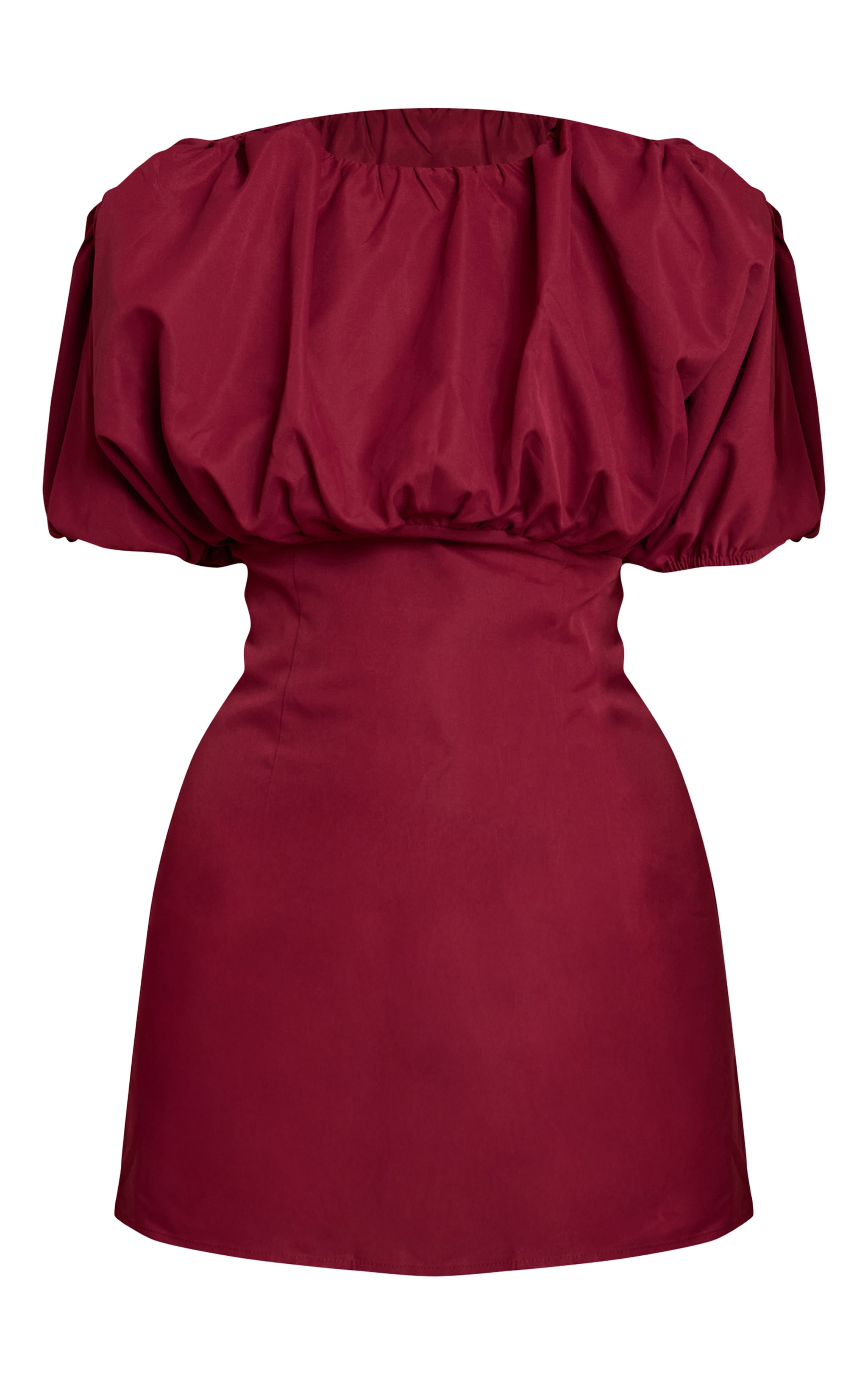 Plum Puff Detail Bodycon Dress image 5
