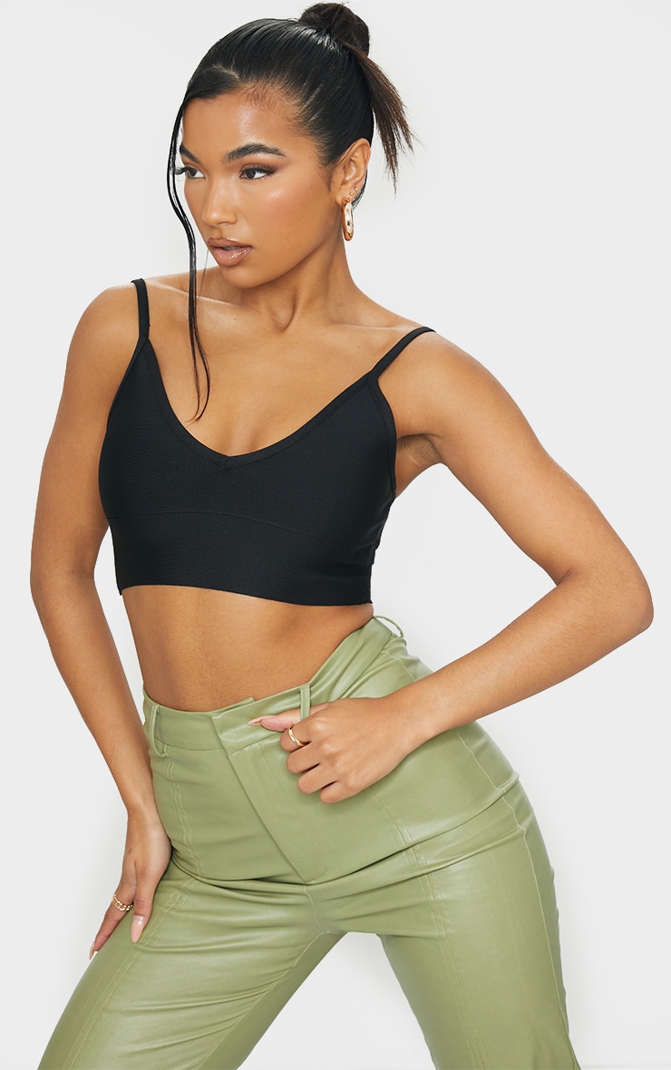 Black Premium Bandage Triangle Bralet