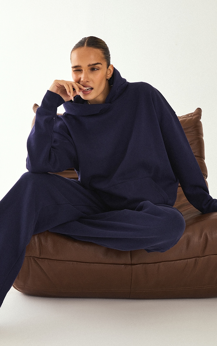 Navy Premium Oversized Hoodie image 2