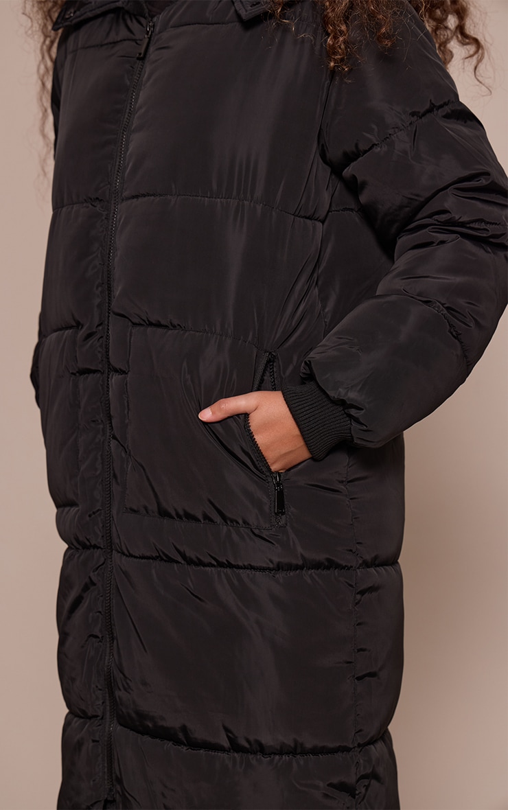 Tall Black Maxi Longline Hooded Puffer Coat Tall PLT IRE