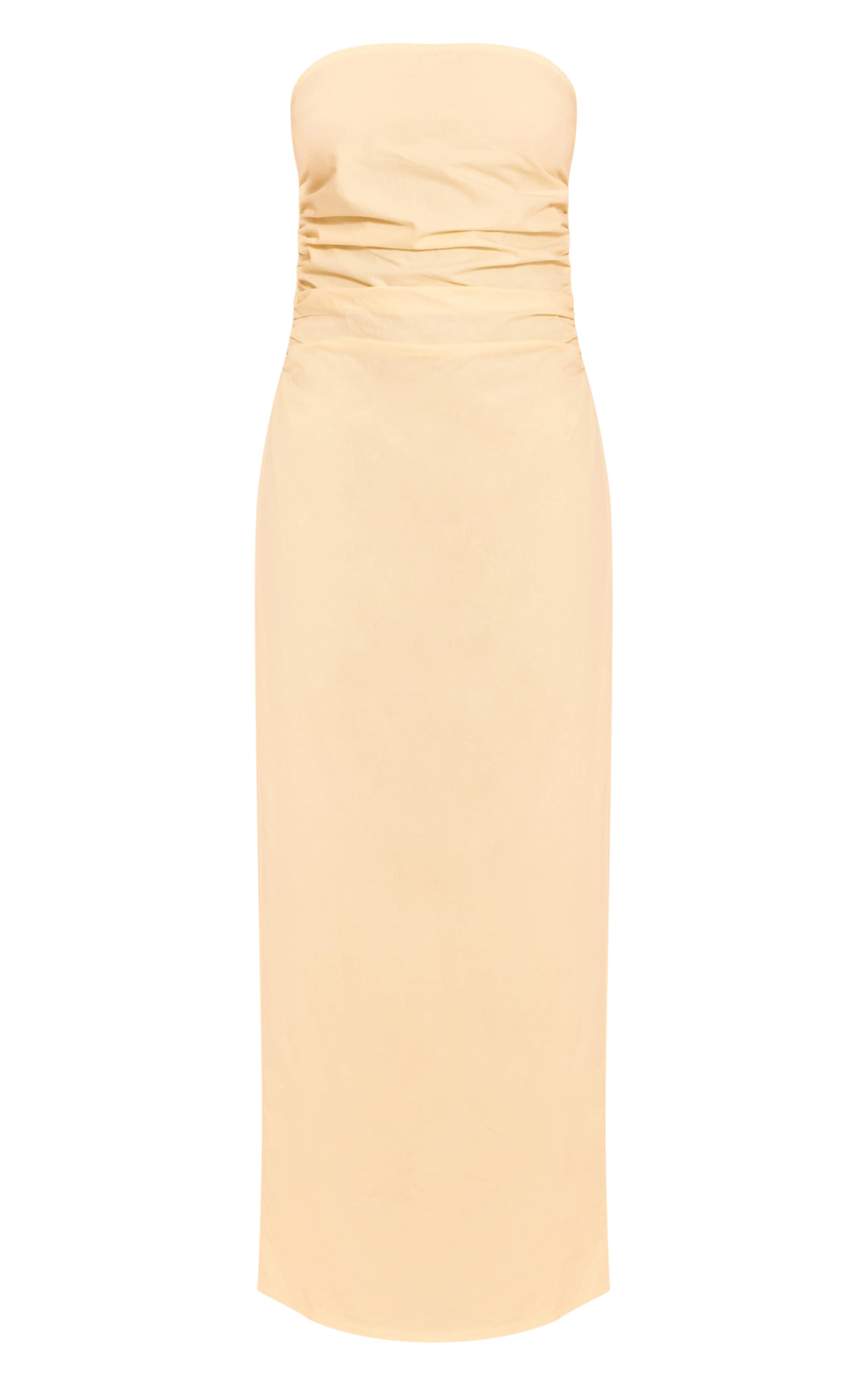Lemon Bandeau Ruched Midaxi Dress image 5