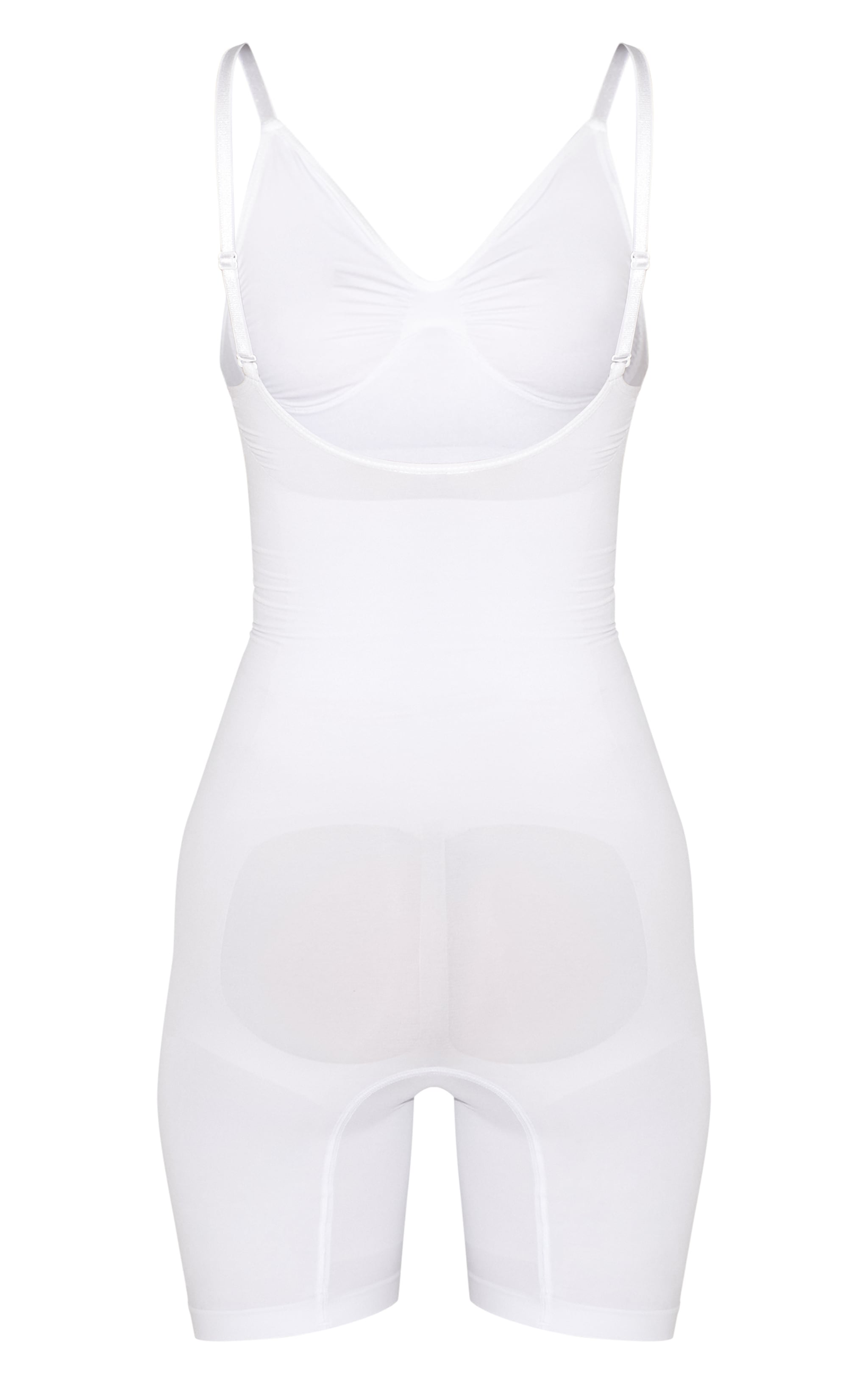 White Low Back Shapewear Bodysuit image 6