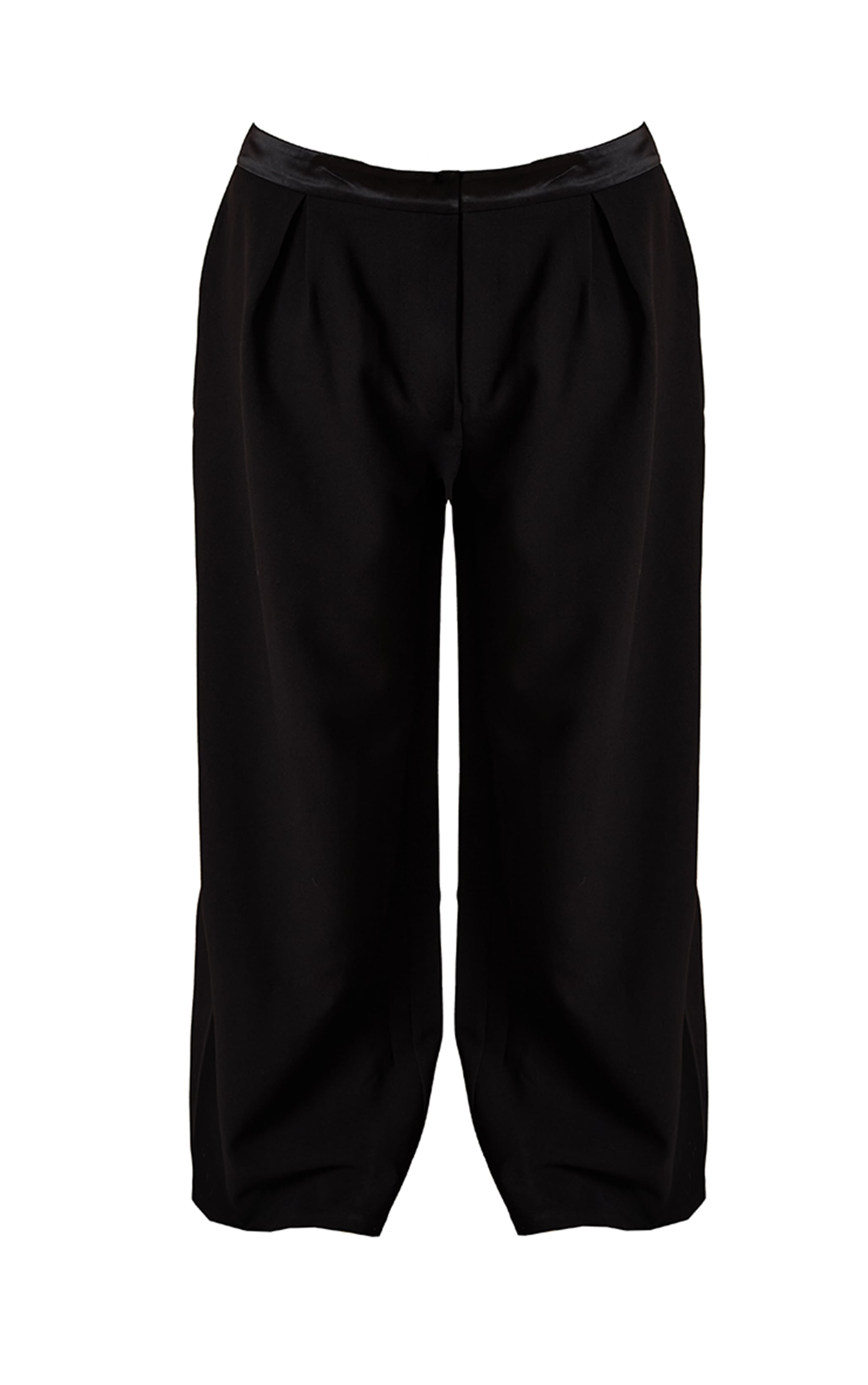 PLT Label Plus Black Satin Waistband Wide Leg Pants image 5