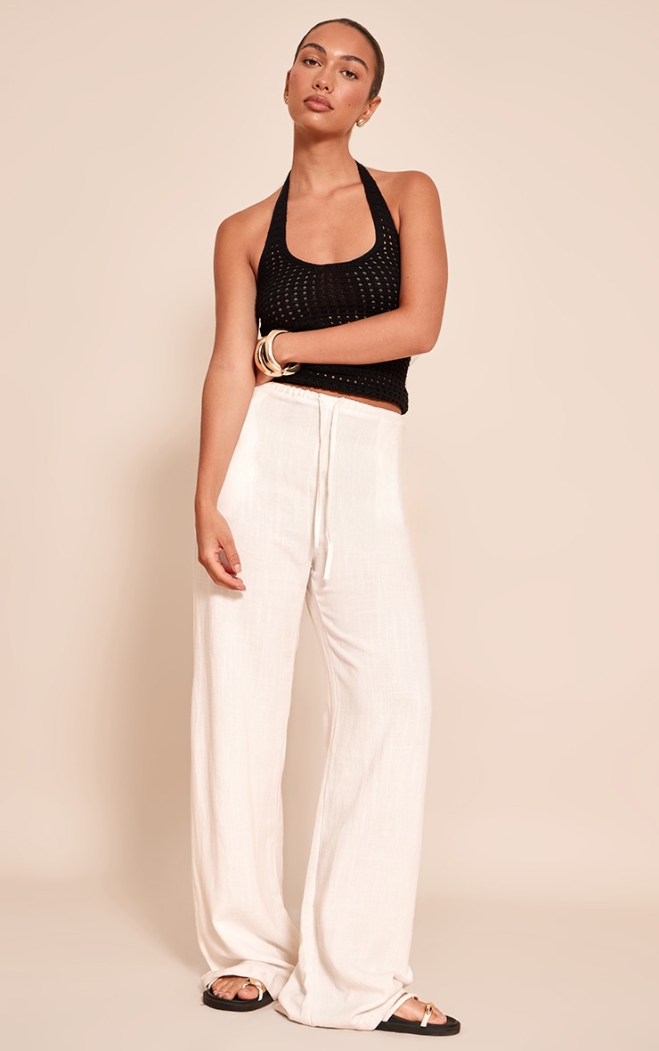 Black Crochet Halter Top image 3