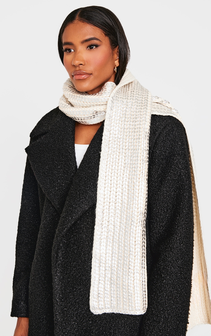 Black silver scarf hotsell