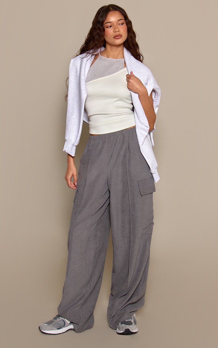 White Knitted Contrast Layering Strappy Top image 4