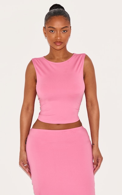 Shape Pink Sculpted Longline Racer Top