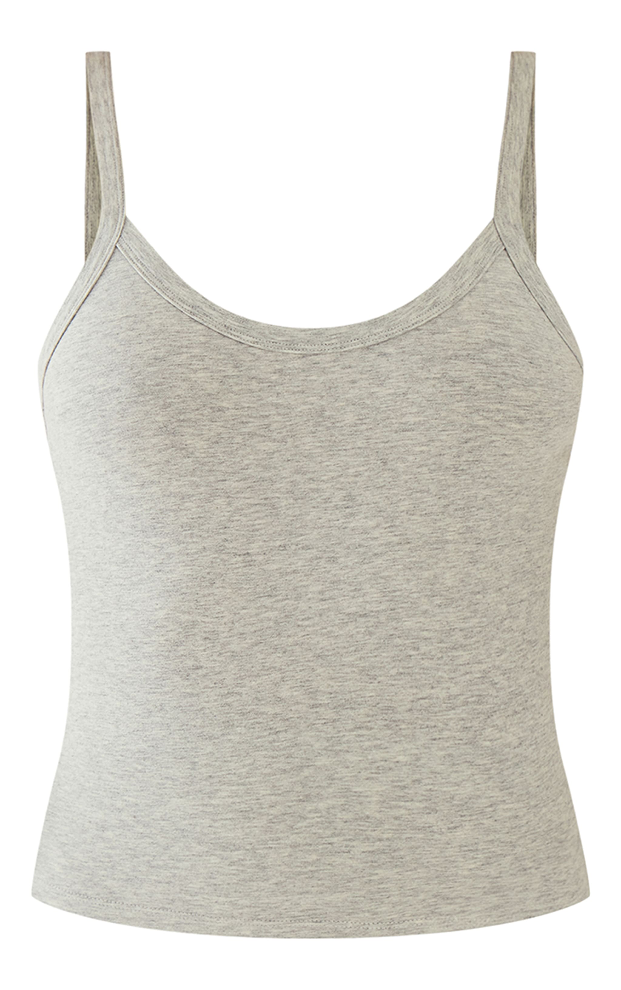 Ash Grey Marl Ultimate Sculpt Strappy Gym Vest image 5