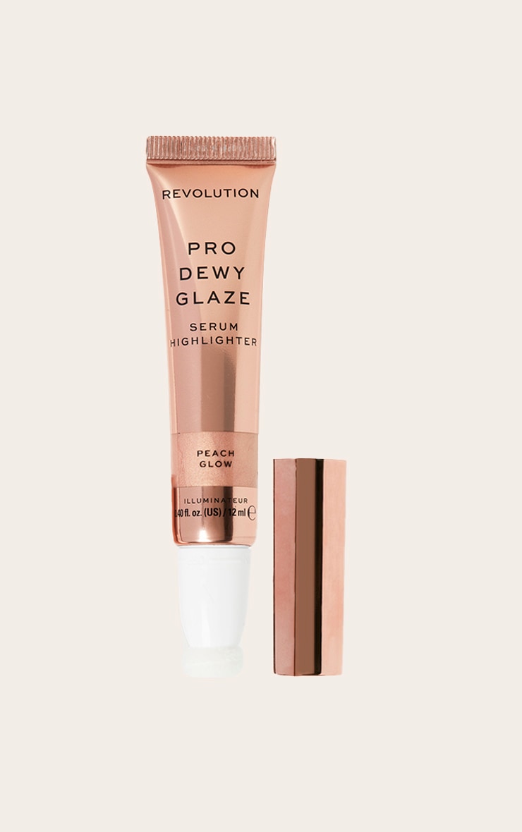 Revolution Pro Dewy Glaze Serum Highlighter Peach Glow image 2