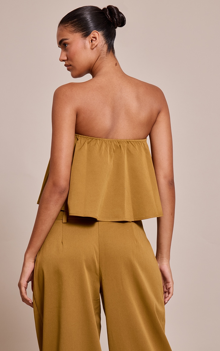Deep Mustard Woven Tailored Floaty Bandeau image 2
